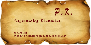 Pajenszky Klaudia névjegykártya